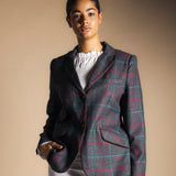 Manteau Mery Vert Kaki / Rayures Fraise