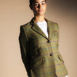 Chaqueta Country Verde Kaki Cuadros Morados Burdeos y Verdes COU07