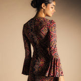 Vestido Tropical Paisley Mostaza y Rosa-The Nook Store
