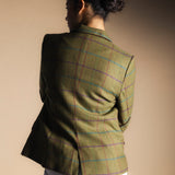 Chaqueta Country Verde Kaki Cuadros Morados Burdeos y Verdes COU07