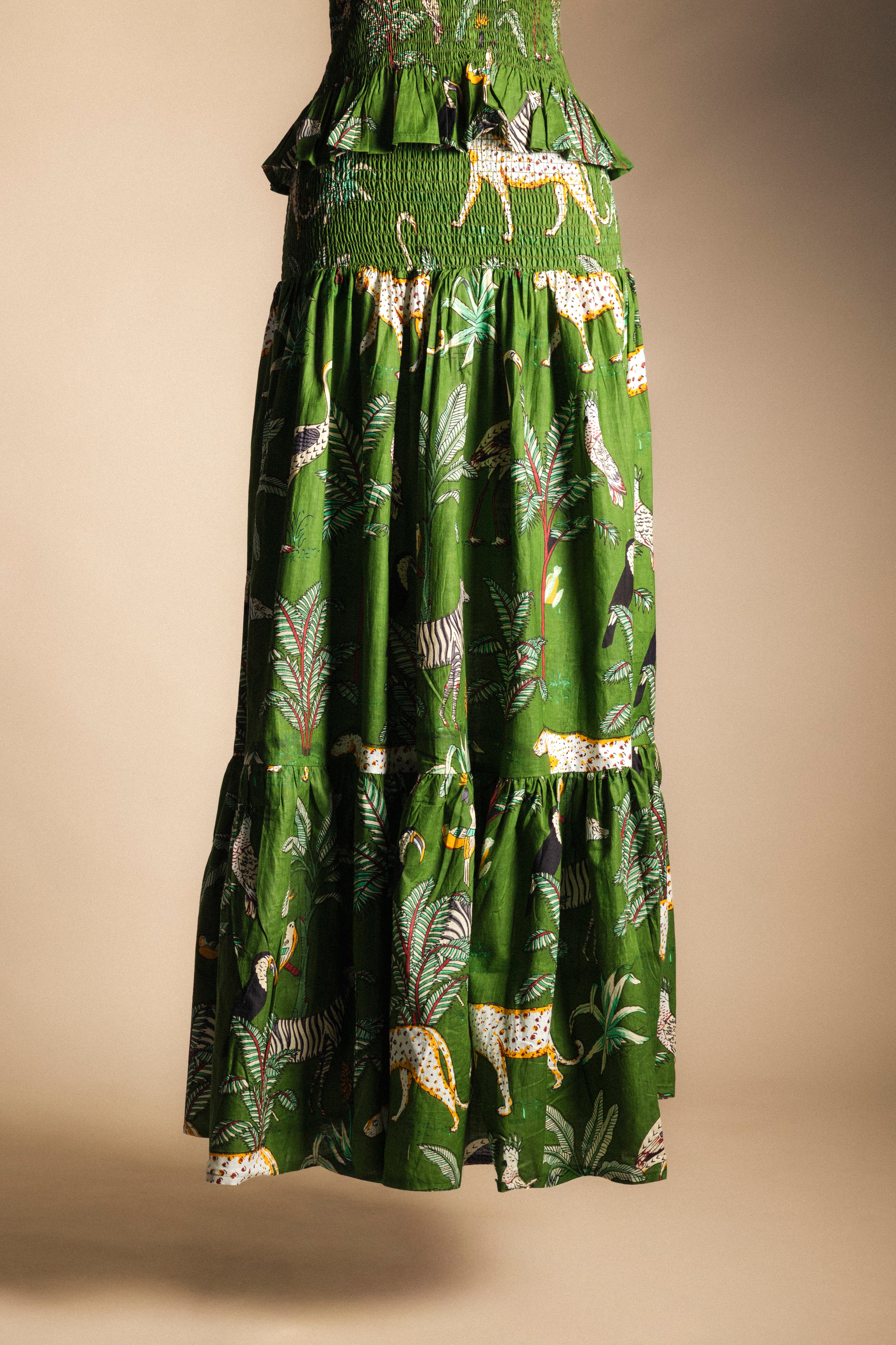Falda Fabiana Cheetah Verde FAL28-The Nook Store
