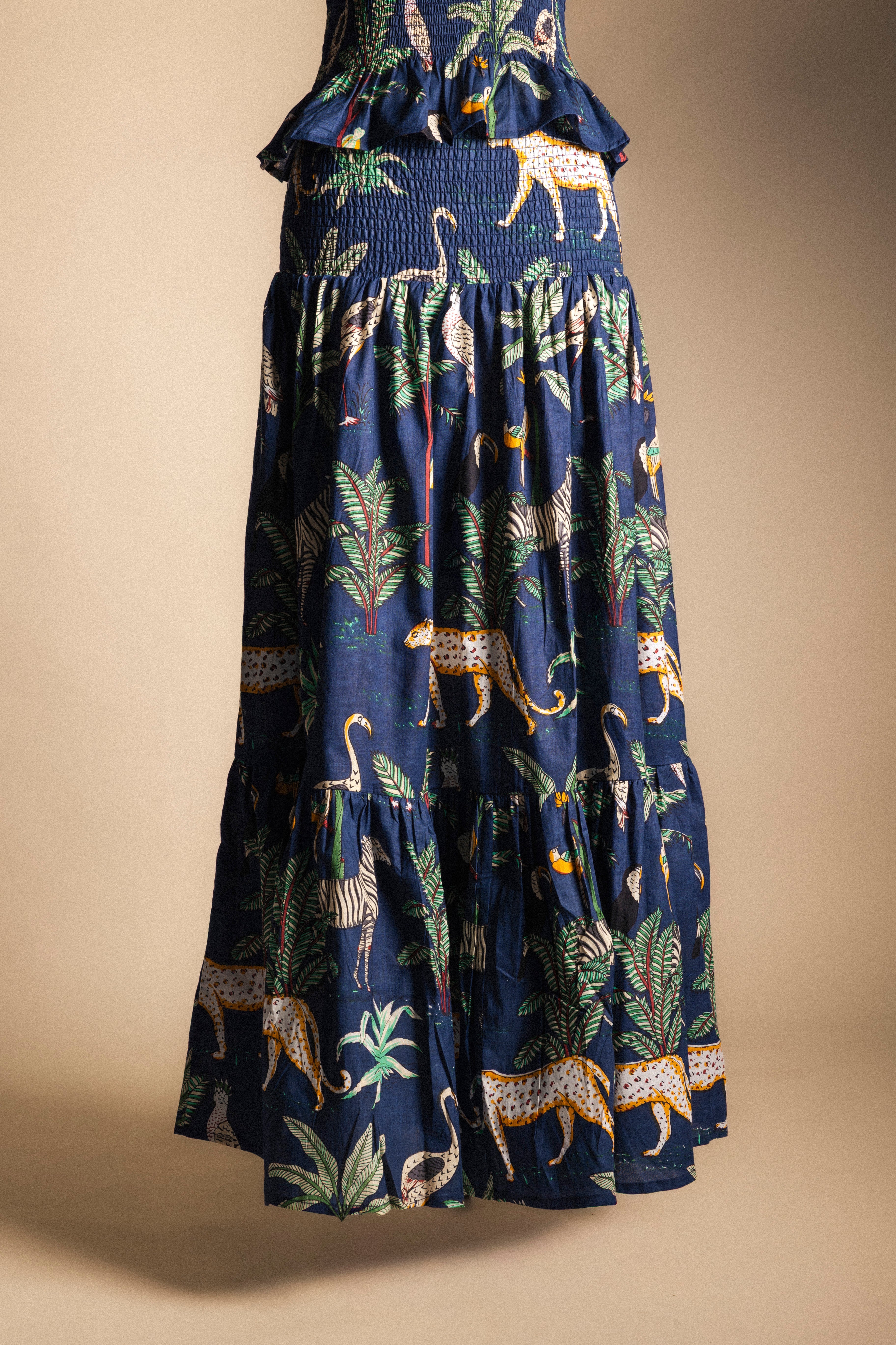 Falda Fabiana Cheetah Azul FAL29-The Nook Store