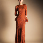 Vestido Tropical Flores Terra y Naranja-The Nook Store