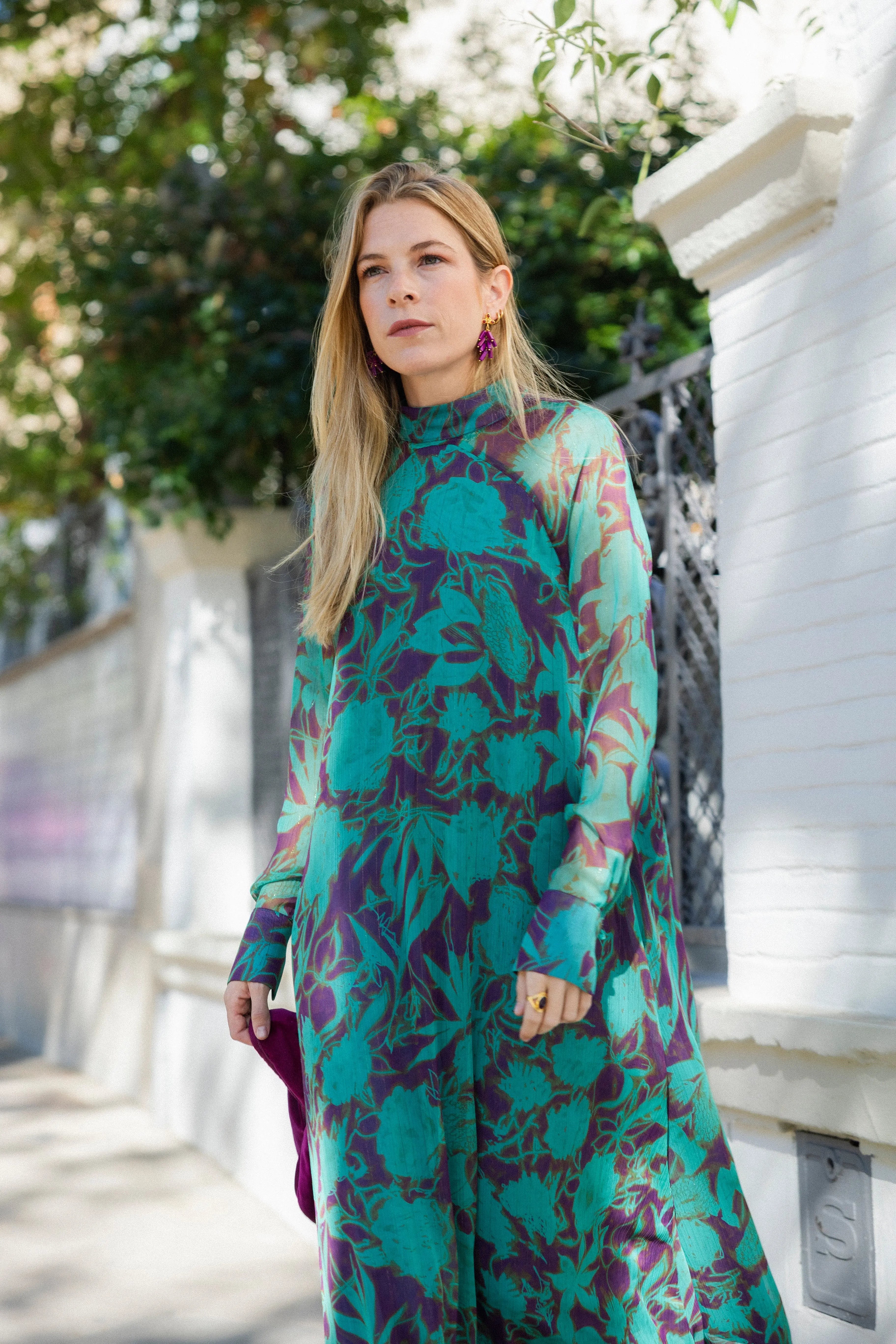 Vestido Alice Turquesa y Morado AL07 The Nook Store