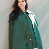 Chaleco con Capa Carlota Espigas Verde Rayas CAP03