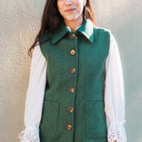 Chaleco con Capa Carlota Espigas Verde Rayas CAP03