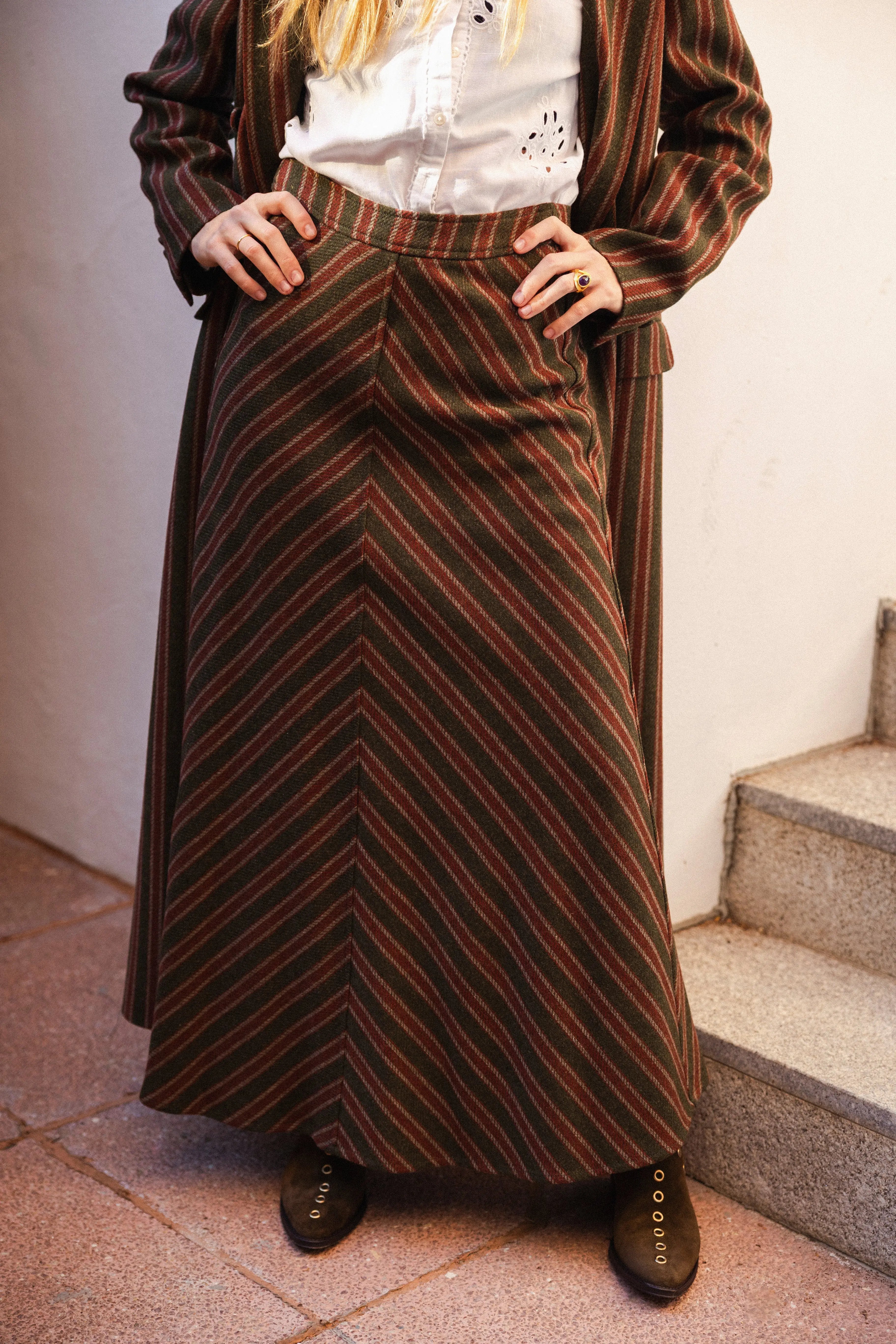 Falda Carola Verde Rayas Terra FAL03 thenookstore-new