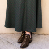 Falda Carola Verde Kaki Rayas Malvas FAL05 thenookstore-new