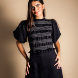 Vestido Lucia Black and White Vest28-The Nook Store