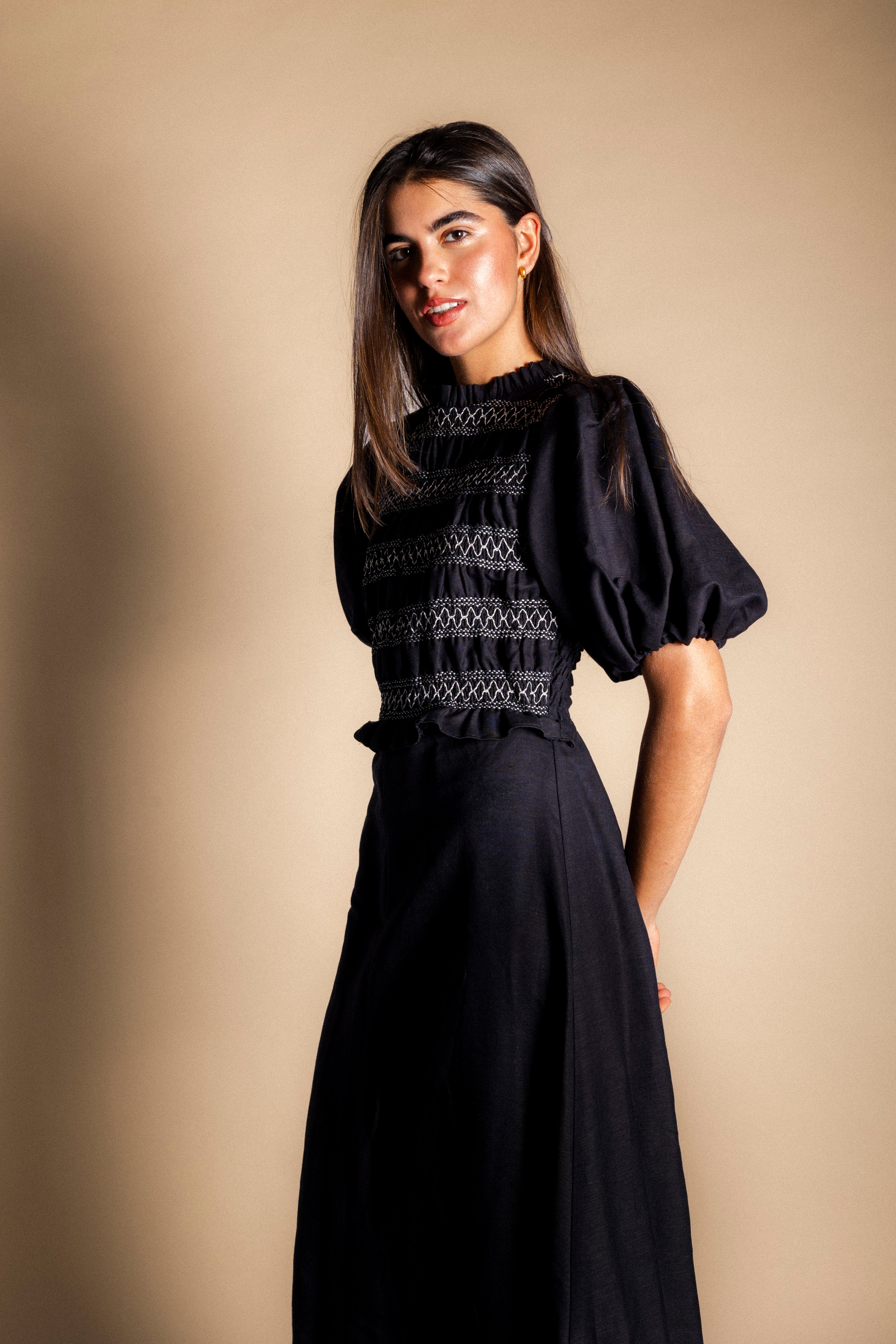 Vestido Lucia Black and White Vest28-The Nook Store
