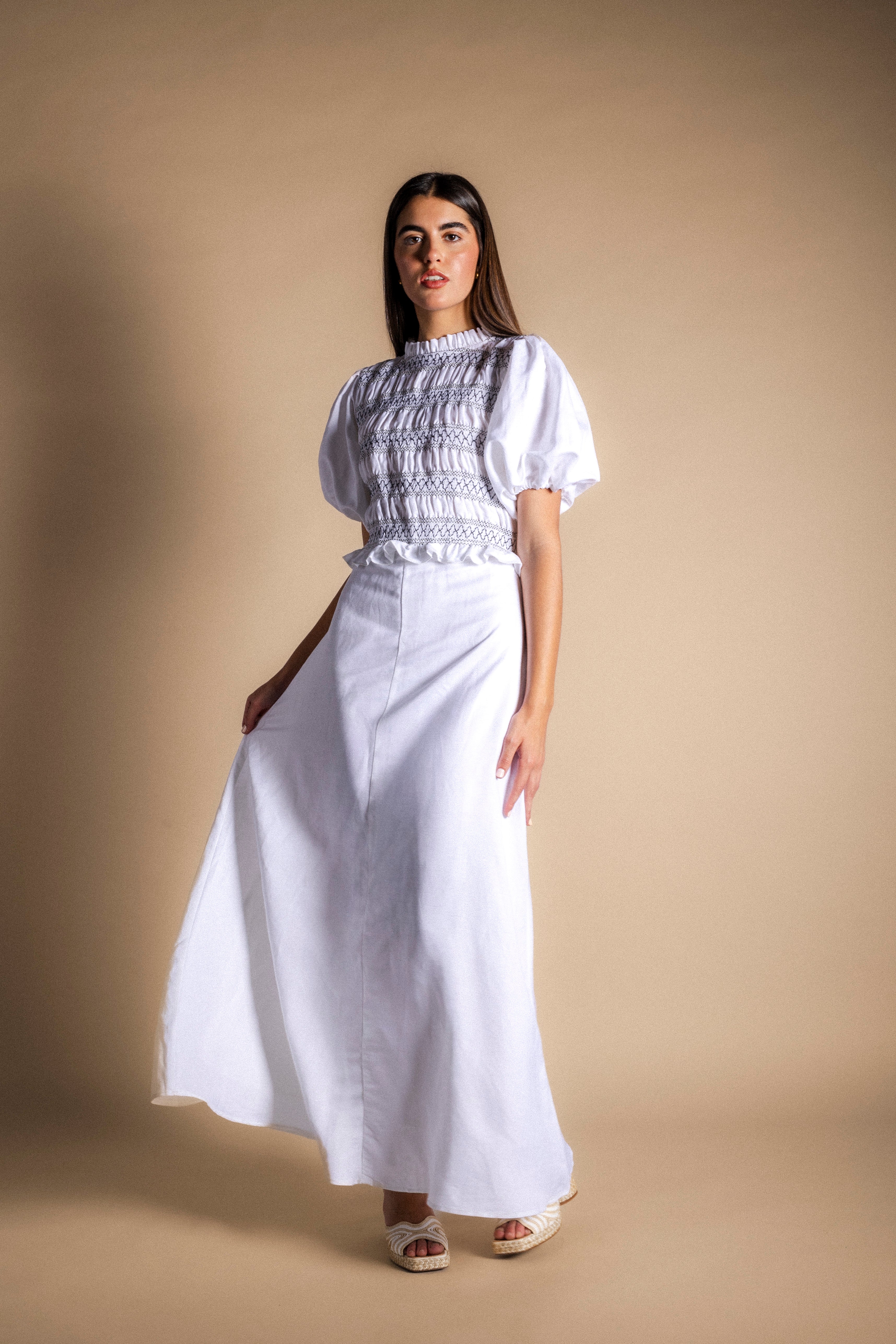 Vestido Lucia White and Black Vest29-The Nook Store