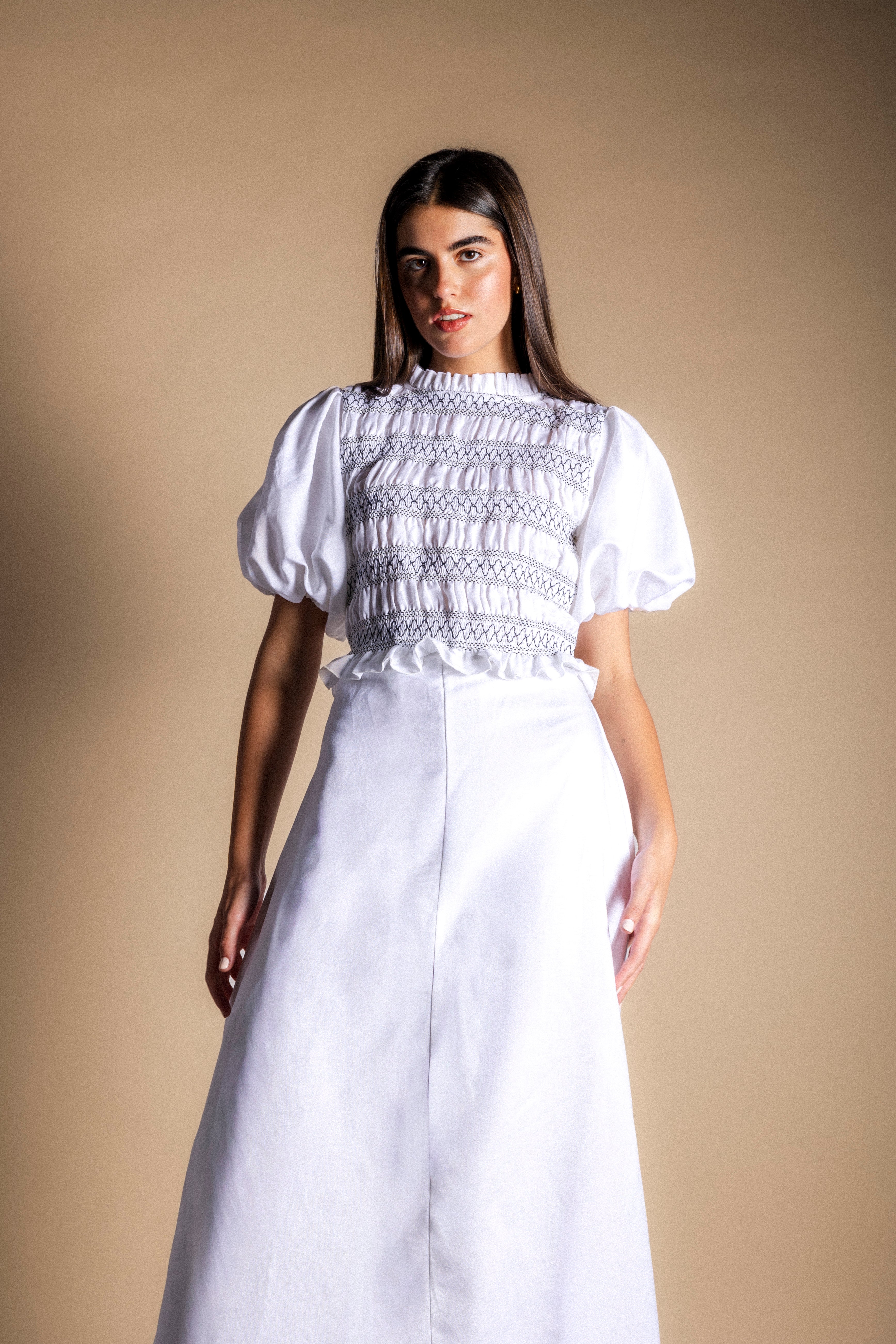 Vestido Lucia White and Black Vest29-The Nook Store