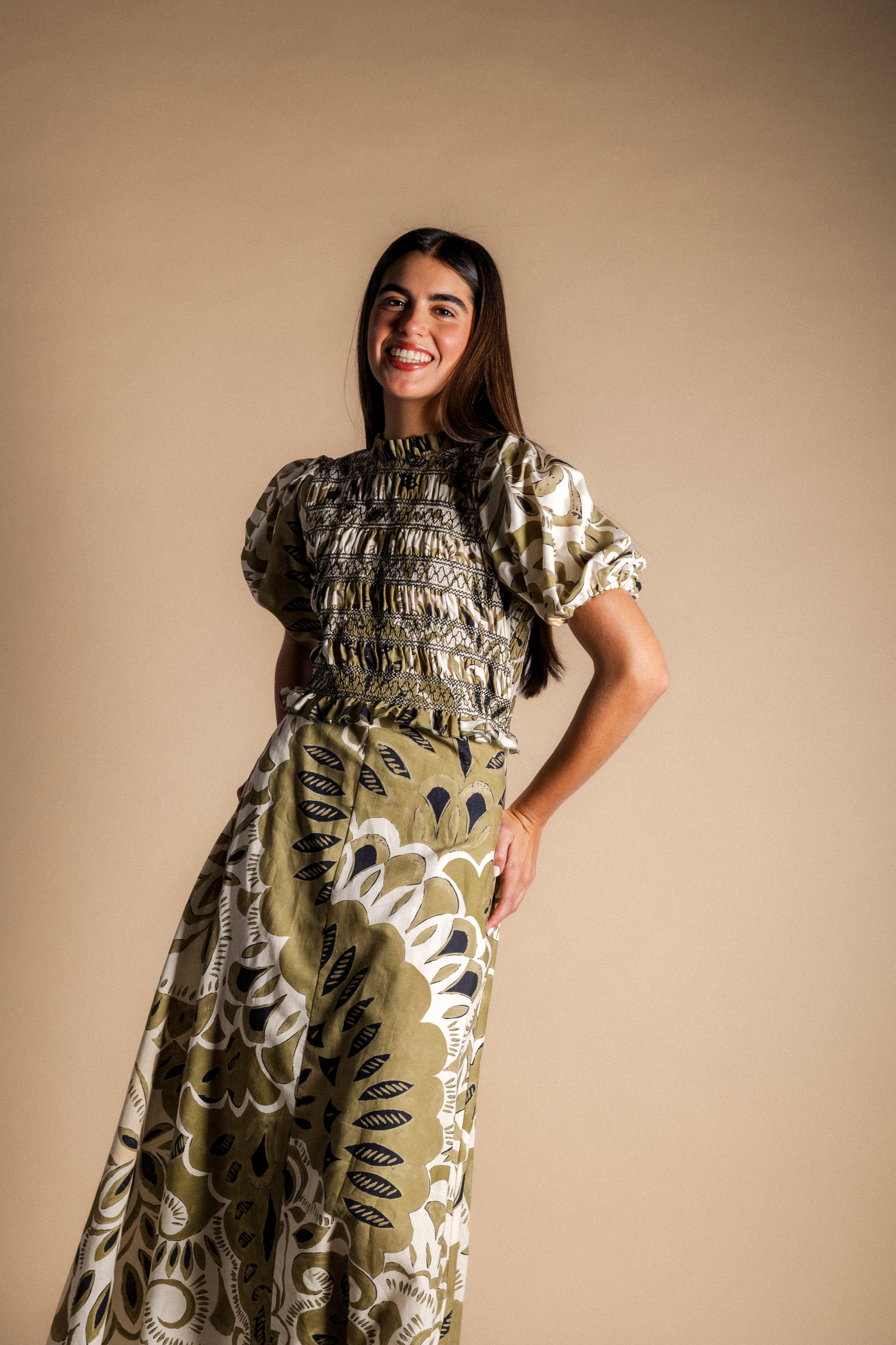 Vestido Lucia Crudo y Kaki Vest27-The Nook Store
