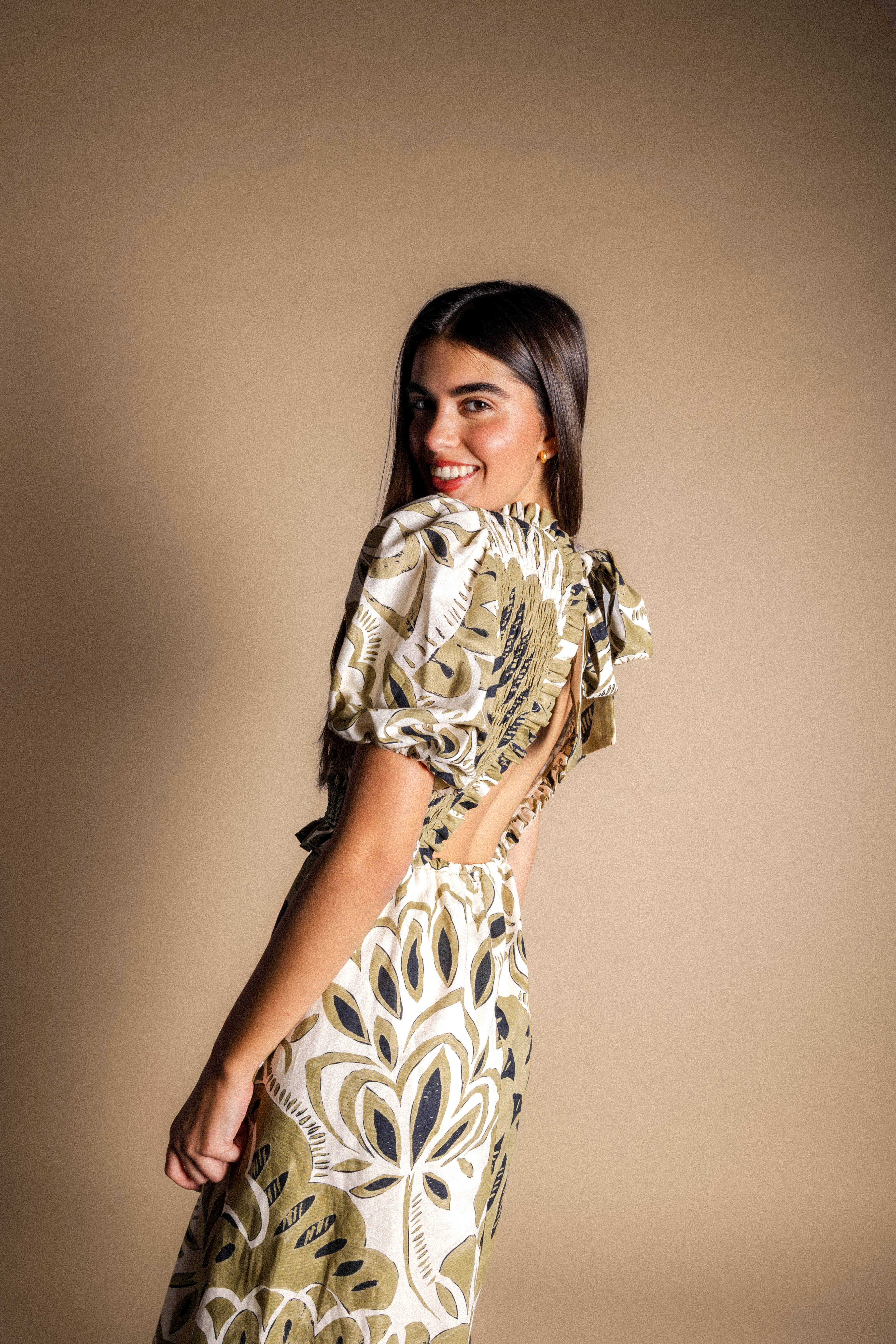 Vestido Lucia Crudo y Kaki Vest27-The Nook Store