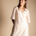 Vestido Agnes Points Crudo VEST32-The Nook Store
