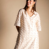 Vestido Agnes Points Crudo VEST32-The Nook Store