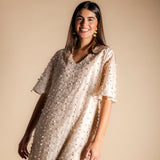 Vestido Agnes Points Crudo VEST32-The Nook Store