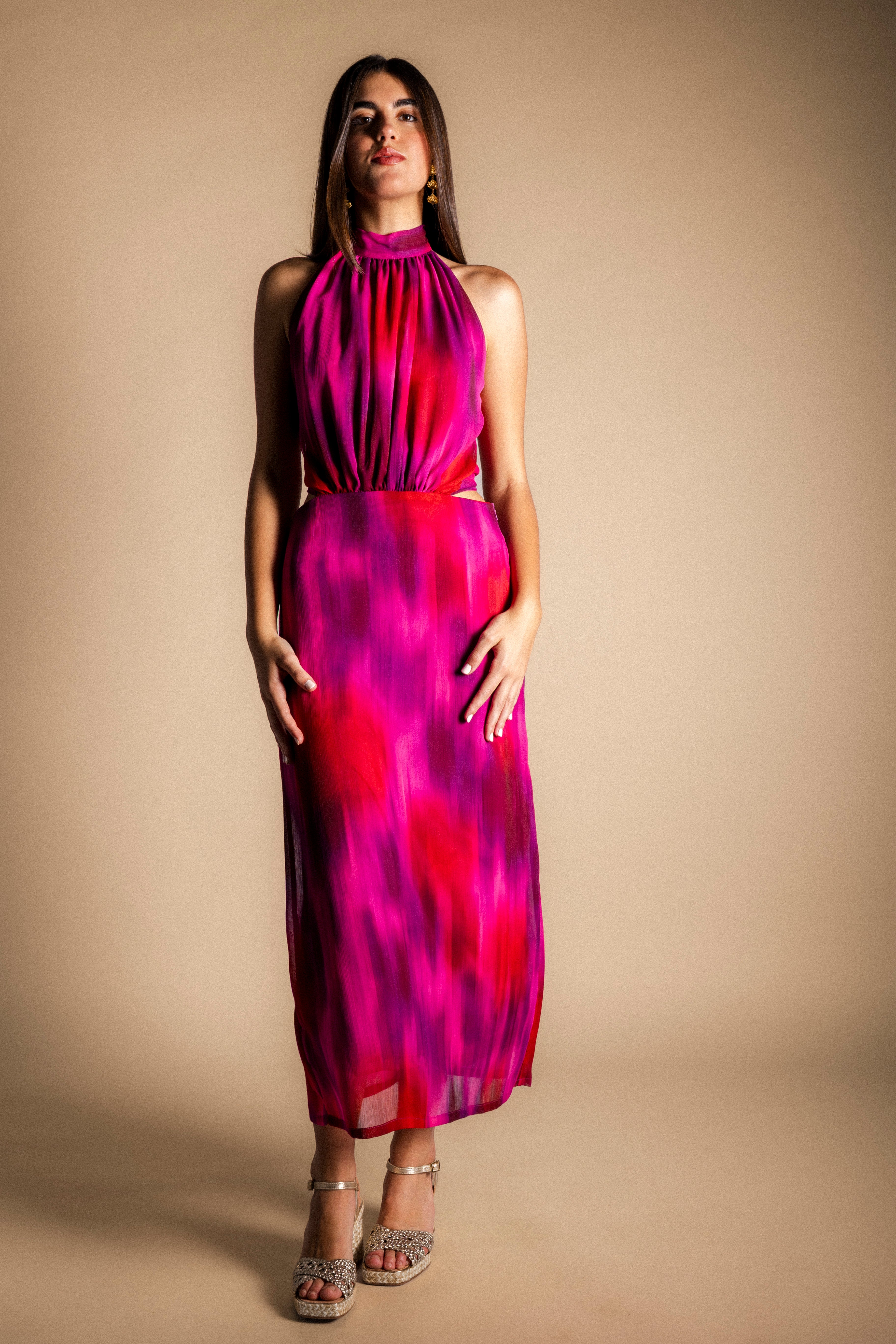 Vestido Rochi Degradado Fucsia Vest34-The Nook Store