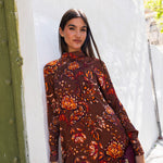 Vestido Alice Marrón Flores AL01-The Nook Store