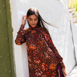 Vestido Alice Marrón Flores AL01-The Nook Store