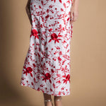 Falda Pipa Blanca Flores Rojas FAL17-The Nook Store