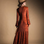 Vestido Tropical Flores Terra y Naranja-The Nook Store