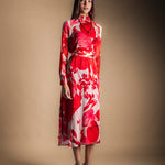 Vestido Alice Blanco Hojas Rojas AL10-The Nook Store