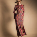 Vestido Tropical Paisley Mostaza y Rosa-The Nook Store