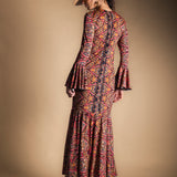 Vestido Tropical Paisley Mostaza y Rosa-The Nook Store
