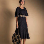 Vestido Savinne Bordado Negro-The Nook Store