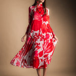 Vestido Alice Blanco Hojas Rojas AL10-The Nook Store