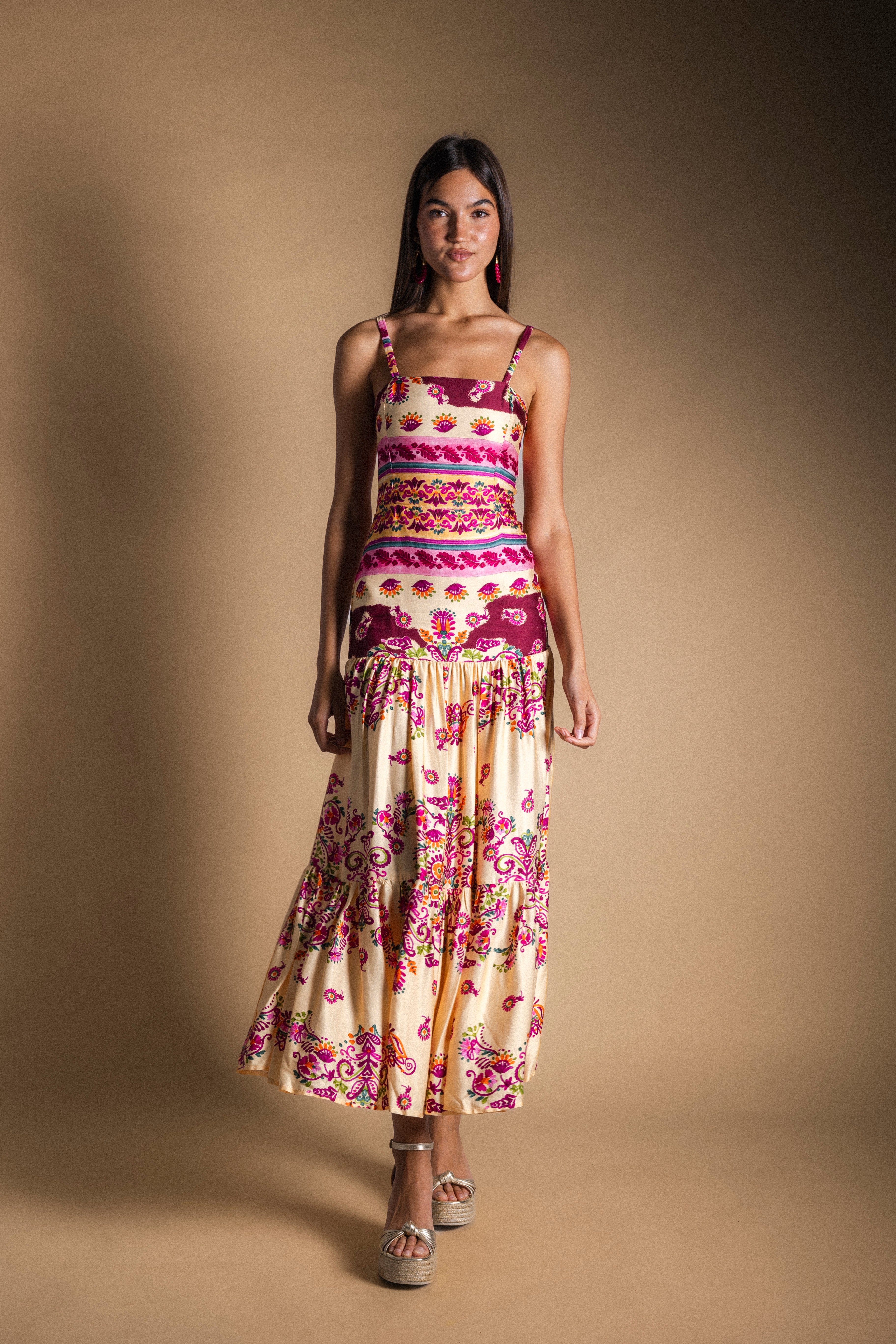 Vestido Tula Vainilla y Rosa Vest13-The Nook Store