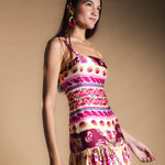 Vestido Tula Vainilla y Rosa Vest13-The Nook Store