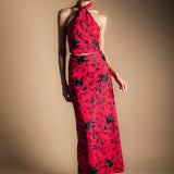 Top Vera Rojo Flores Negras TOP01-The Nook Store