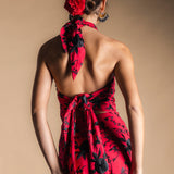 Top Vera Rojo Flores Negras TOP01-The Nook Store