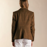 Chaqueta Country Espiga Tostado y Burdeos CHQ03