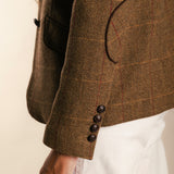 Chaqueta Country Espiga Tostado y Burdeos CHQ03