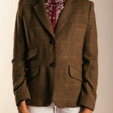 Chaqueta Country Espiga Tostado y Burdeos CHQ03
