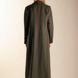 Abrigo Jimena Verde Rayas Moradas AB13