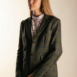 Chaqueta Country Verde Cuadros Azul CHQ05