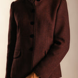 Manteau Mery Vert Kaki / Rayures Fraise