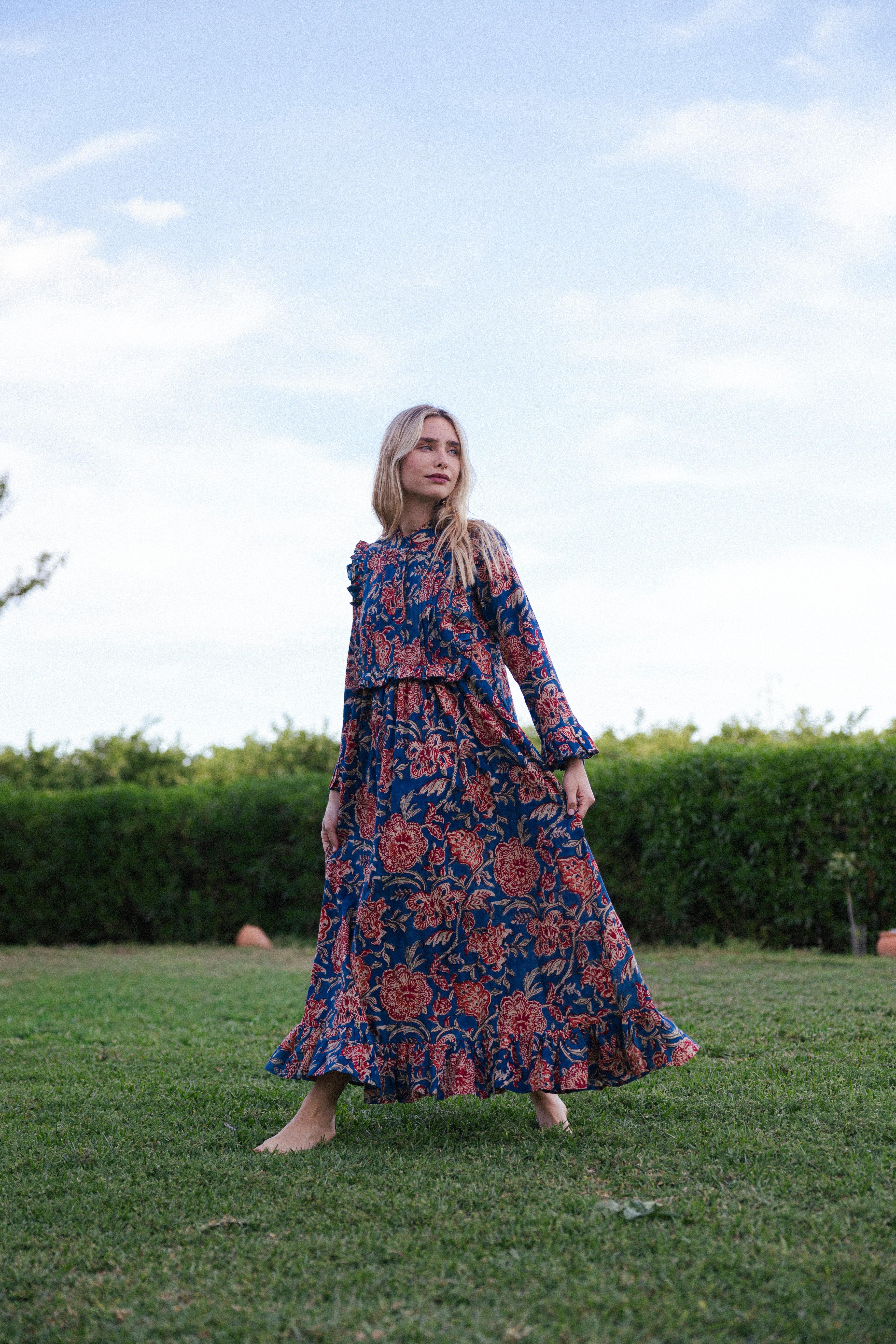 Vestido Amina Azul Vest24-The Nook Store