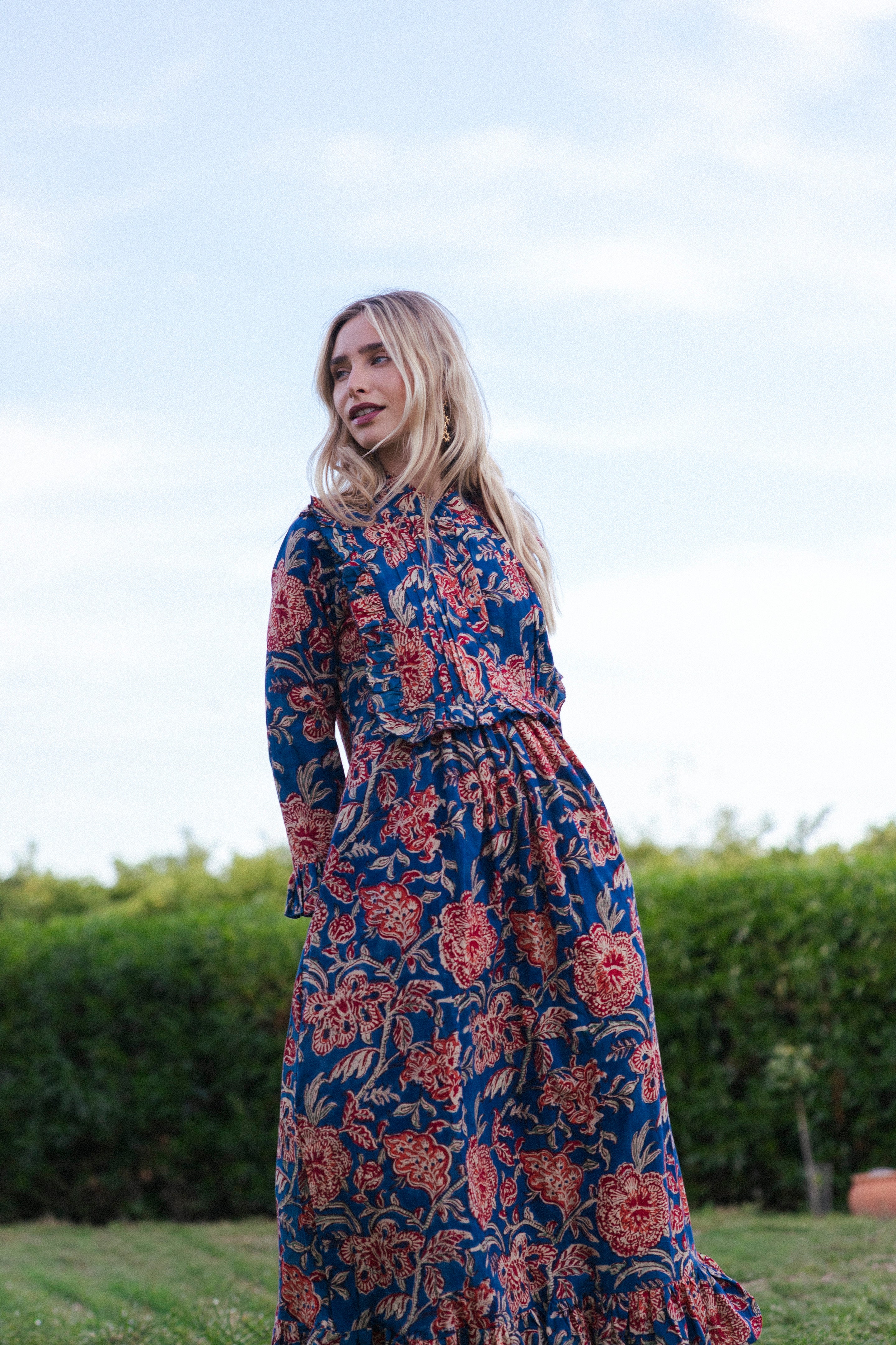 Vestido Amina Azul Vest24-The Nook Store