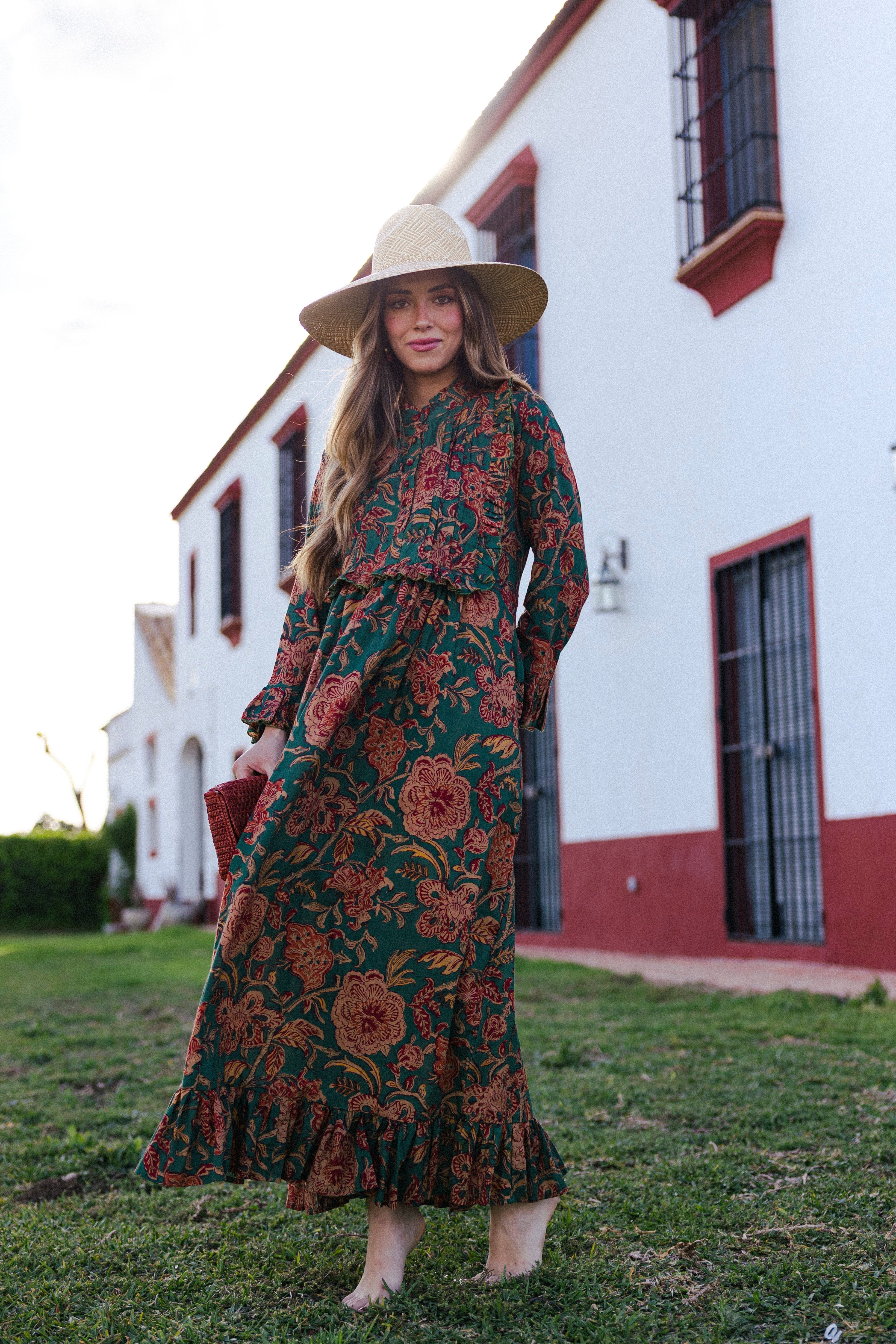 Vestido Amina Verde Vest25-The Nook Store