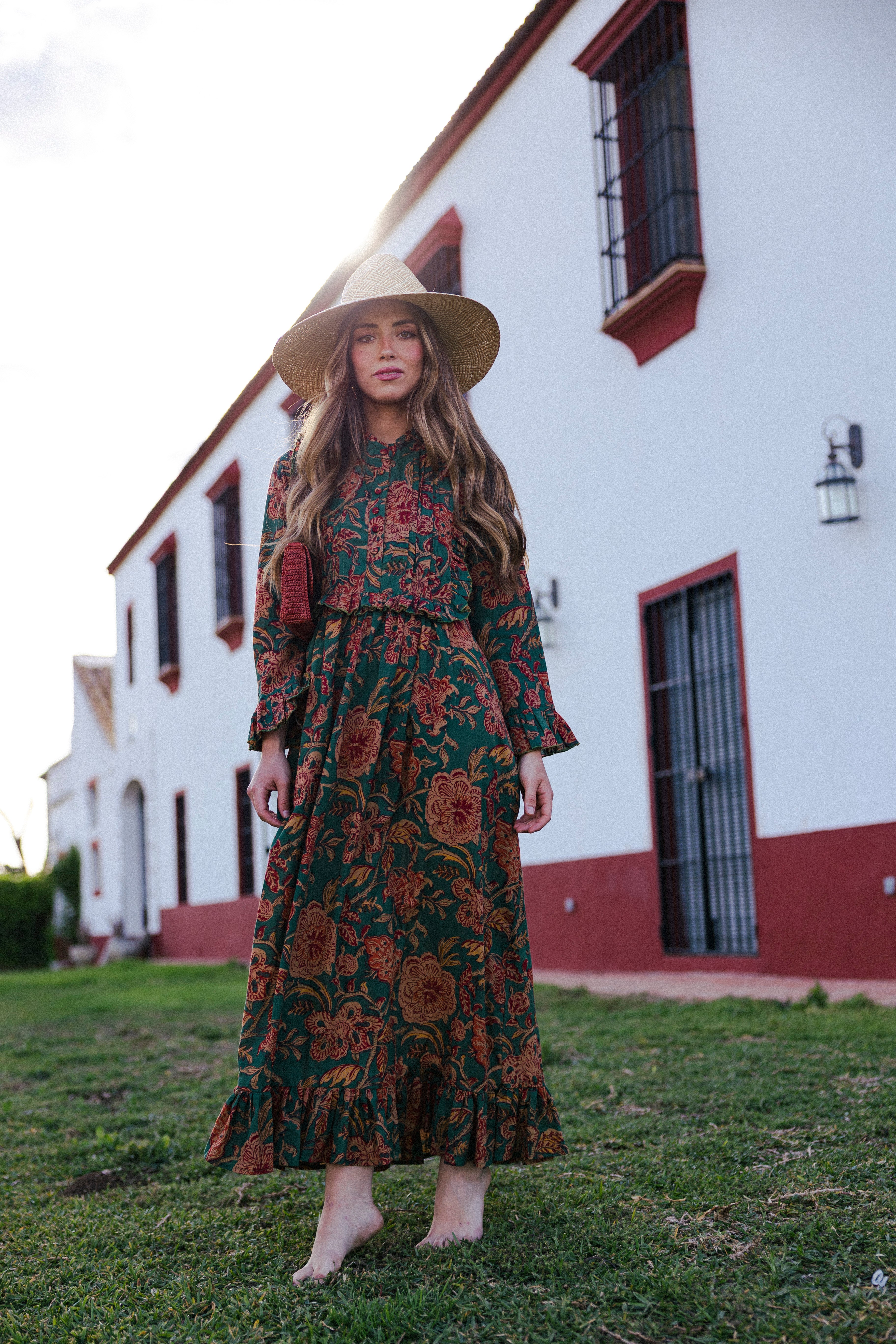 Vestido Amina Verde Vest25-The Nook Store