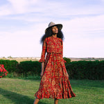 Vestido Amina Rojo Vest26-The Nook Store
