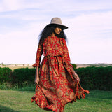 Vestido Amina Rojo Vest26-The Nook Store