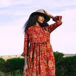 Vestido Amina Rojo Vest26-The Nook Store