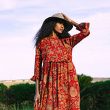 Vestido Amina Rojo Vest26-The Nook Store