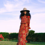Vestido Amina Rojo Vest26-The Nook Store